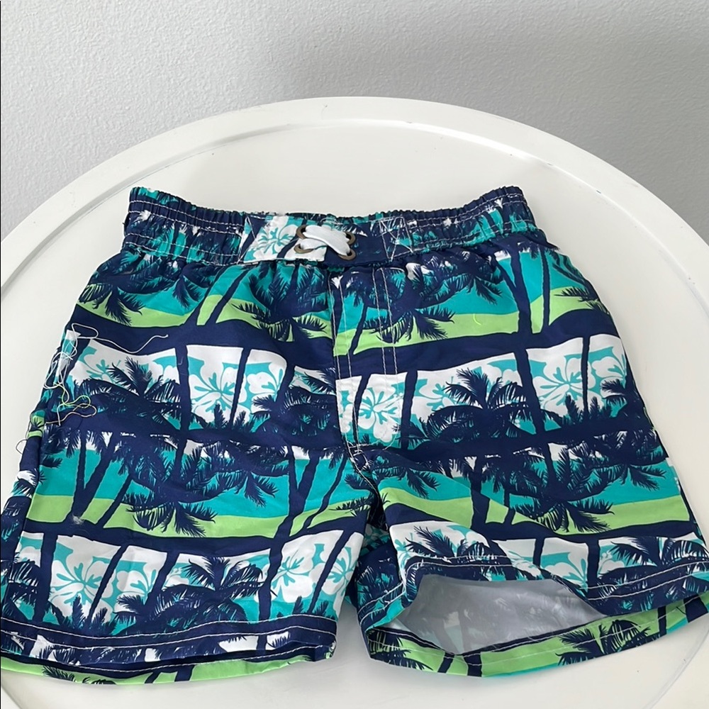 Vibrant Blue and Green Tropical Skorts